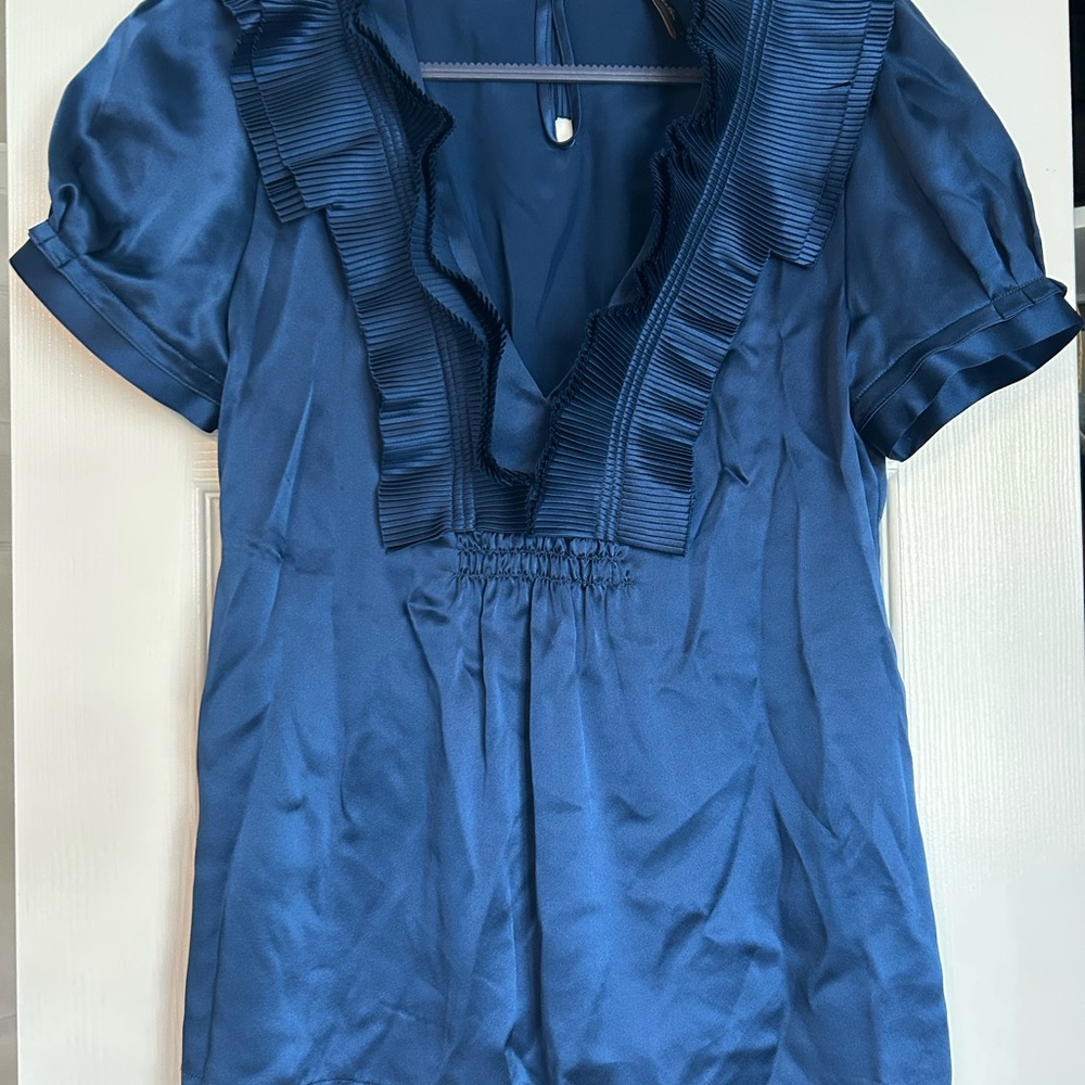 Elegant Navy Blue Women's Top